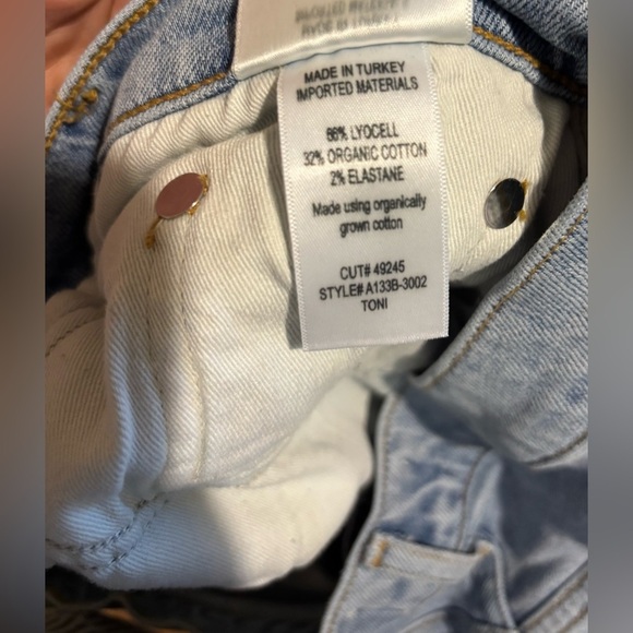 AGOLDE Toni High-Rise Slim Denim Jean in Daylight Light Wash Size 29 - Picture 4 of 7